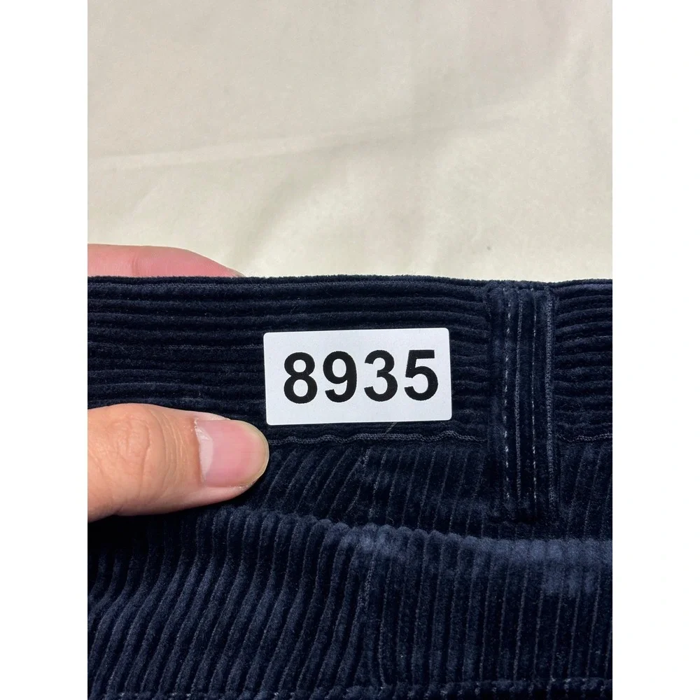 Polo Ralph Lauren Andrew Pant Navy Blue Corduroy Pleated Trousers Mens 36/32